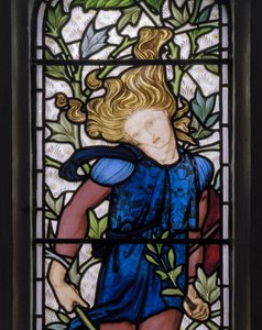 Knotty Ash, St John The Evangelist, Morris Marshall & Faulkner & Co, Edward Burne-Jones, Absalom detayı, 1872 by Edward Burne Jones