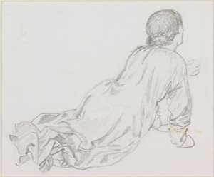 Uzanmış Figür by Edward Burne Jones