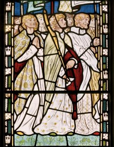 Pankart taşıyan Azizler, 1865 (vitray) by Edward Burne Jones
