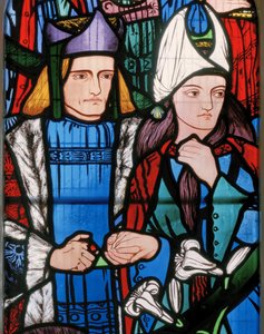 Süleyman ve Saba Kraliçesi, 1857 (vitray) by Edward Burne Jones