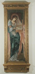 St Cecilia (panelde sıcaklık) (ayrıca bkz. 196891) by Edward Burne Jones