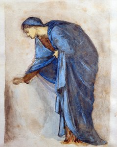 Bakire figürü için çalışma (wc) by Edward Burne Jones