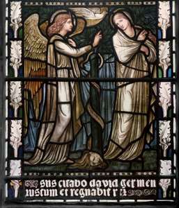 Müjde, 1876 (vitray) by Edward Burne Jones
