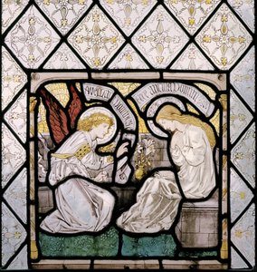 Müjde, doğu penceresinden detay, 1865 (vitray) by Edward Burne Jones