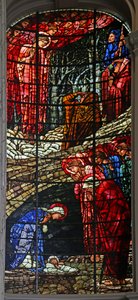 Doğuş ve Çobanlara Müjde, 1885-1897 (vitray) by Edward Burne Jones