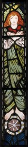 Yeni Kudüs, Melek, detay, 1862-3 (vitray) by Edward Burne Jones