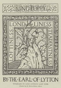 Lord Lytton'ın Son Şiirinin Başlık Sayfası by Edward Burne Jones