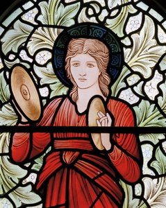 Wilden, All Saints, Morris & Co., Edward Burne-Jones, John Henry Dearle (1859-1932), Miriam, detay, 1902-1914, Louisa, Alfred, The Baldwins, Başbakan, Metodist, Worcestershire, Sanat ve El Sanatları,