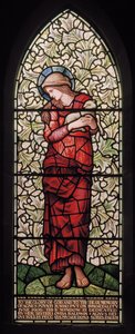 Wilden, All Saints, Morris & Co., Edward Burne-Jones, John Henry Dearle (1859-1932), St Agnes, 1902-1914, Louisa, Alfred, The Baldwins, Başbakan, Metodist, Worcestershire, Sanat ve El Sanatları, Rudyar