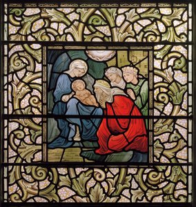 Wilden, All Saints, Morris & Co., Edward Burne-Jones, John Henry Dearle (1859-1932), The Adoration of The Magi, 1902-1914, Louisa, Alfred, The Baldwins, Başbakan, Metodist, Worcestershire, Sanat
