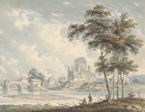 Kelso Manastırı, Rosburghshire by Edward Dayes