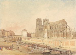 Sol Yakadan Notre Dame, Paris by Edward Duncan