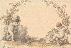 Çizim Alegorisi by Edward Francis Burney