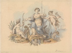 Deniz Ticareti Alegorisi by Edward Francis Burney