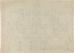 Roma Hükümet Dairesi için Tasarım (?) by Edward Francis Burney