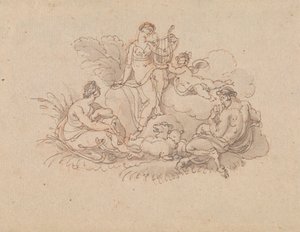 Erato ve Pan by Edward Francis Burney
