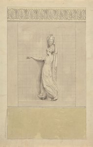 Başında Sürahi Taşıyan Kadın Figürü by Edward Francis Burney