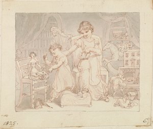 The New Doll için İllüstrasyon: İsimsiz by Edward Francis Burney