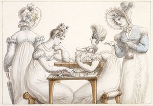 Siluetleri Kesen Bayanlar: ve Bir İç Mekanda Sohbet Eden Bayanlar, by Edward Francis Burney
