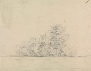 Kilise ile Manzara by Edward Francis Burney