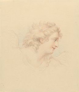 Kadın Başın Profil Çalışması by Edward Francis Burney