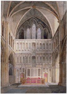 Sunağa bakan iç görünüm, Aziz Kurtarıcı Kilisesi, Southwark, Londra, 1830.