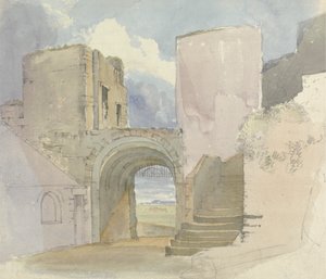 Bamburgh Kalesi'ndeki ağ geçidi by Edward Hastings