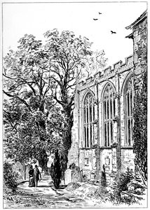 Stratford kilisesi, Stratford-upon-Avon, Warwickshire, 1885.