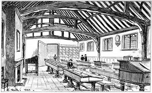 Gramer okulu, Stratford-upon-Avon, Warwickshire, 1885.