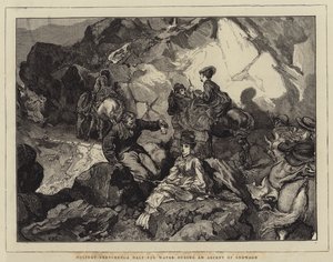 Tatil Eskizleri, Snowdon Yükselişi Sırasında Su Duruşu by Edward John Gregory