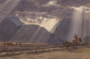 Ageles yakınlarındaki manzara - Pirenelerin eteğinde Gazost by Edward John Poynter