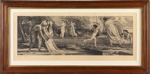 Nausicaa ve Hizmetçileri (gravür) by Edward John Poynter