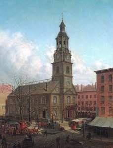 Kuzey Hollanda Kilisesi, Fulton ve William Sokakları, New York, 1869.