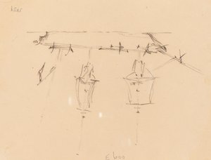 Bir Yelkenli Gemi [verso], 18391845. by Edward Lear