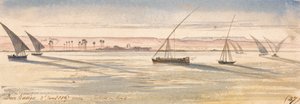 Deir Kadige, öğlen, 2 Ocak 1867 (27) by Edward Lear