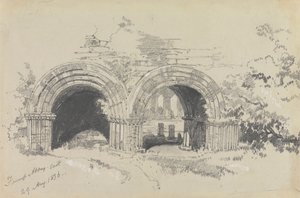 Furness Abbey East, 29 Ağustos 1836 by Edward Lear