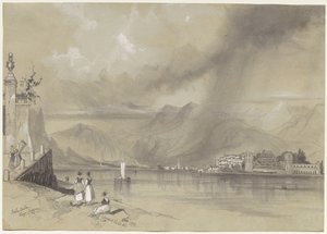 Isola Bella, Maggiore Gölü, 1839. by Edward Lear