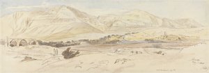 Jericho, 7 Mayıs 1858 (157), 1858 (kağıt üzerinde tuvalet ve kalem ve mürekkep) by Edward Lear