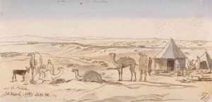 El Areesh yakınlarında, öğleden sonra 3:30, 30 Mart 1867 (27) by Edward Lear