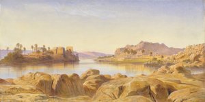 Philae, Mısır, 1863 by Edward Lear