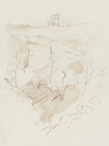 Tepedeki Yıkık Tapınak by Edward Lear