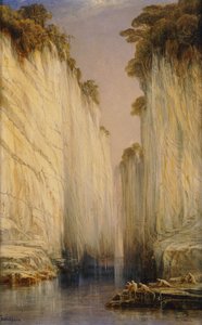 Mermer Kayalar - Nerbudda Jubbulpore, 1882 by Edward Lear