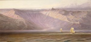 Geniş Akrokeraunian Surları, Arnavutluk Sahili (tuval üzerine yağlı boya) by Edward Lear