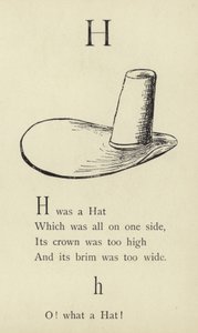 H harfi by Edward Lear