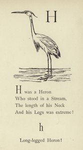 H harfi by Edward Lear