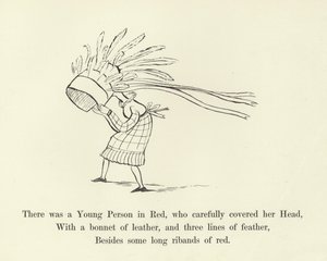 Başını özenle örten Kırmızılı Bir Genç vardı. by Edward Lear
