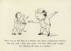 Bir İstasyonda rasgele bir konuşma yapan yaşlı bir adam vardı. by Edward Lear