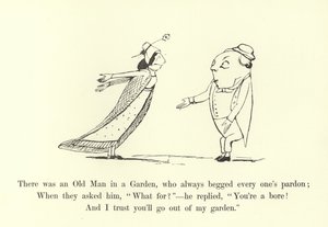 Bahçede her zaman herkesten af dileyen yaşlı bir adam vardı. by Edward Lear