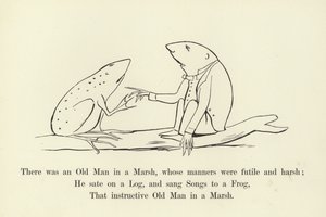 Bir Bataklıkta, tavırları boş ve sert olan Yaşlı bir Adam vardı. by Edward Lear