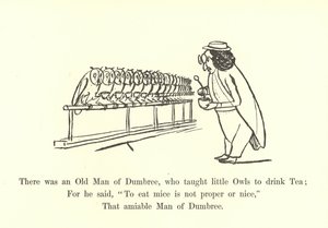There was an Old Man of Dumbree, who taught little Owls to drink Tea  by Edward Lear